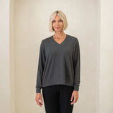 The Bamboo Merino Dressy V-Neck Sweatshirt