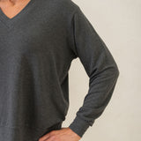 The Bamboo Merino Dressy V-Neck Sweatshirt