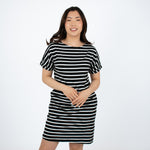 striped t-shirt dress