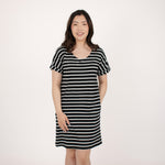 striped t-shirt dress