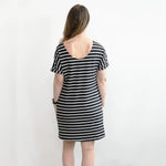 striped t-shirt dress