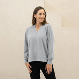 The Bamboo Merino Dressy V-Neck Sweatshirt
