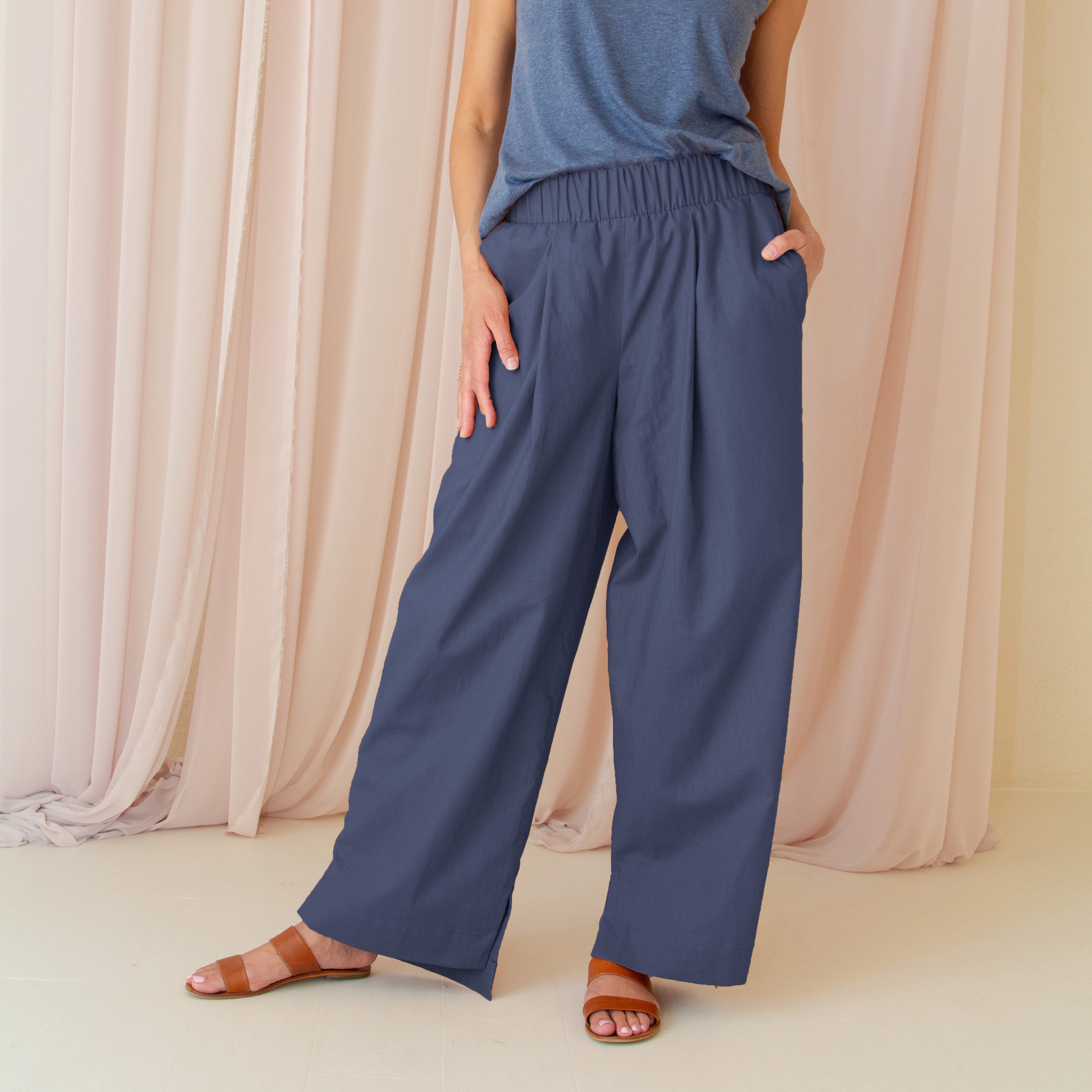 Sample Sale: The Linen-Cotton Wide Leg Pant