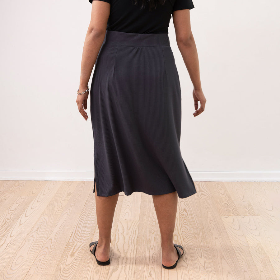 The Dressy Rib Knit Midi Skirt