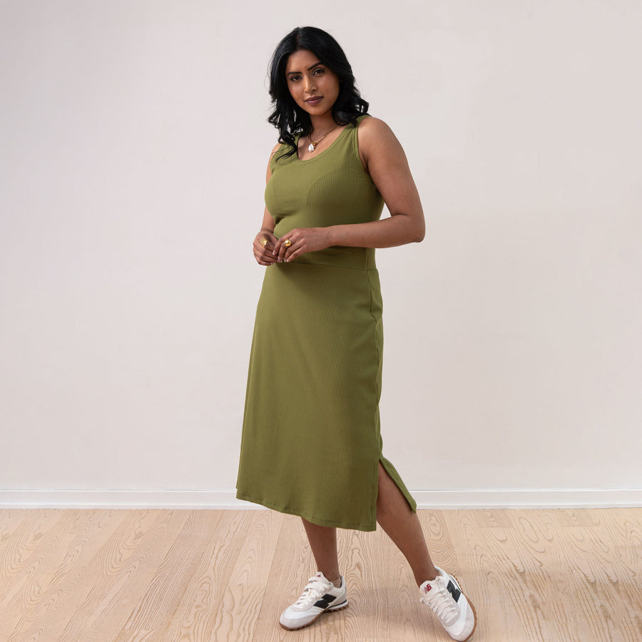 The Dressy Rib Knit Midi Skirt