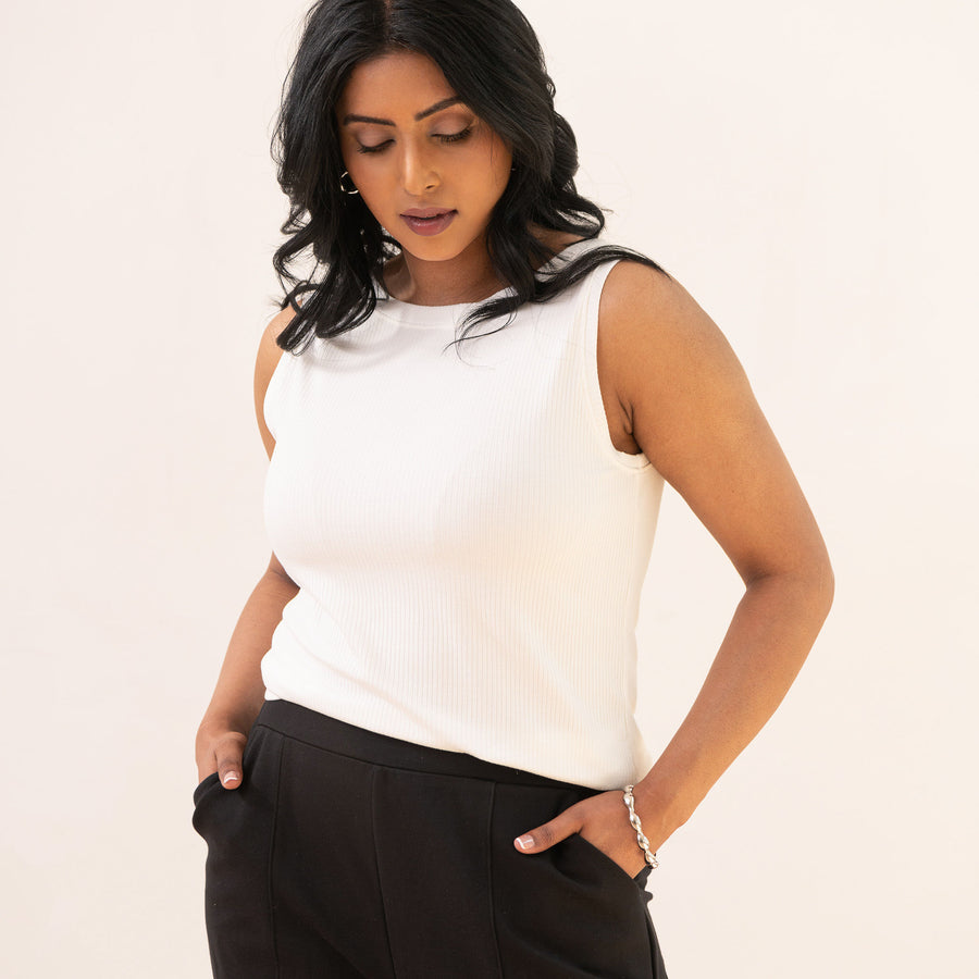 The Dressy Rib Knit Reversible Tank