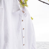 The Airy Gauze Relaxed Button-up Shirt