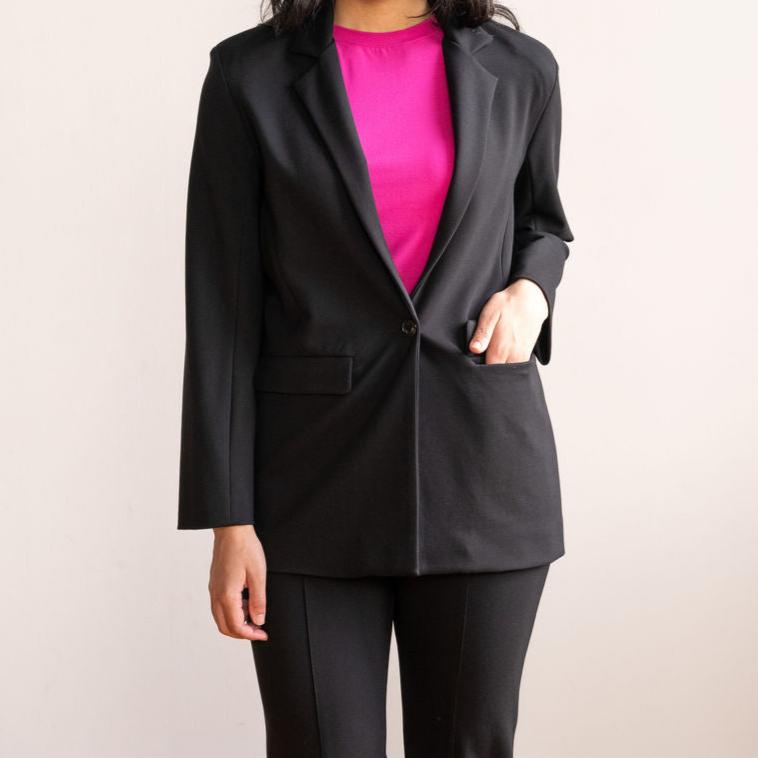 Ladies hot sale ponte blazer