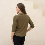 The Going Places Bracelet Sleeve Mock Neck