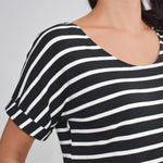 striped t-shirt dress